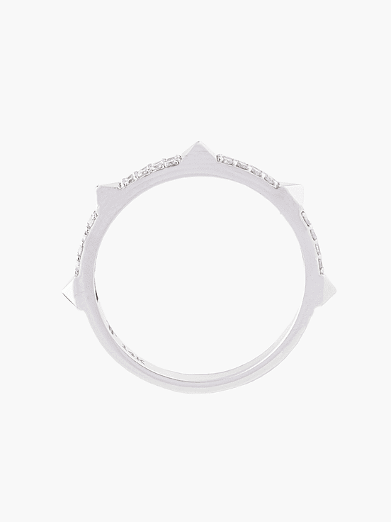 Anillo Diamante Pave Con Piramides 2