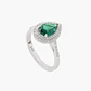 Anillo Verde Intenso Con  Diamantes - Miniatura 1