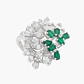 Anillo Diamantes Con Esmeraldas - Miniatura 1
