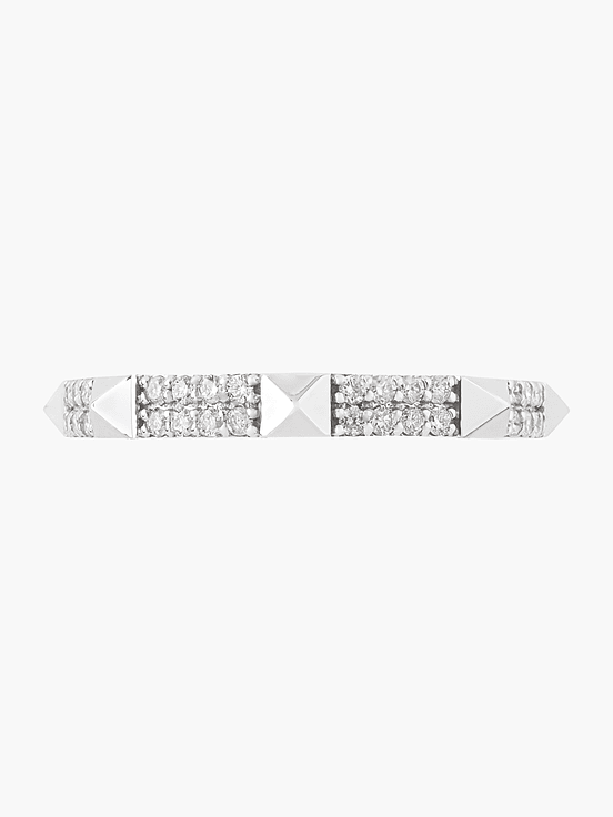 Anillo Diamante Pave Con Piramides 3