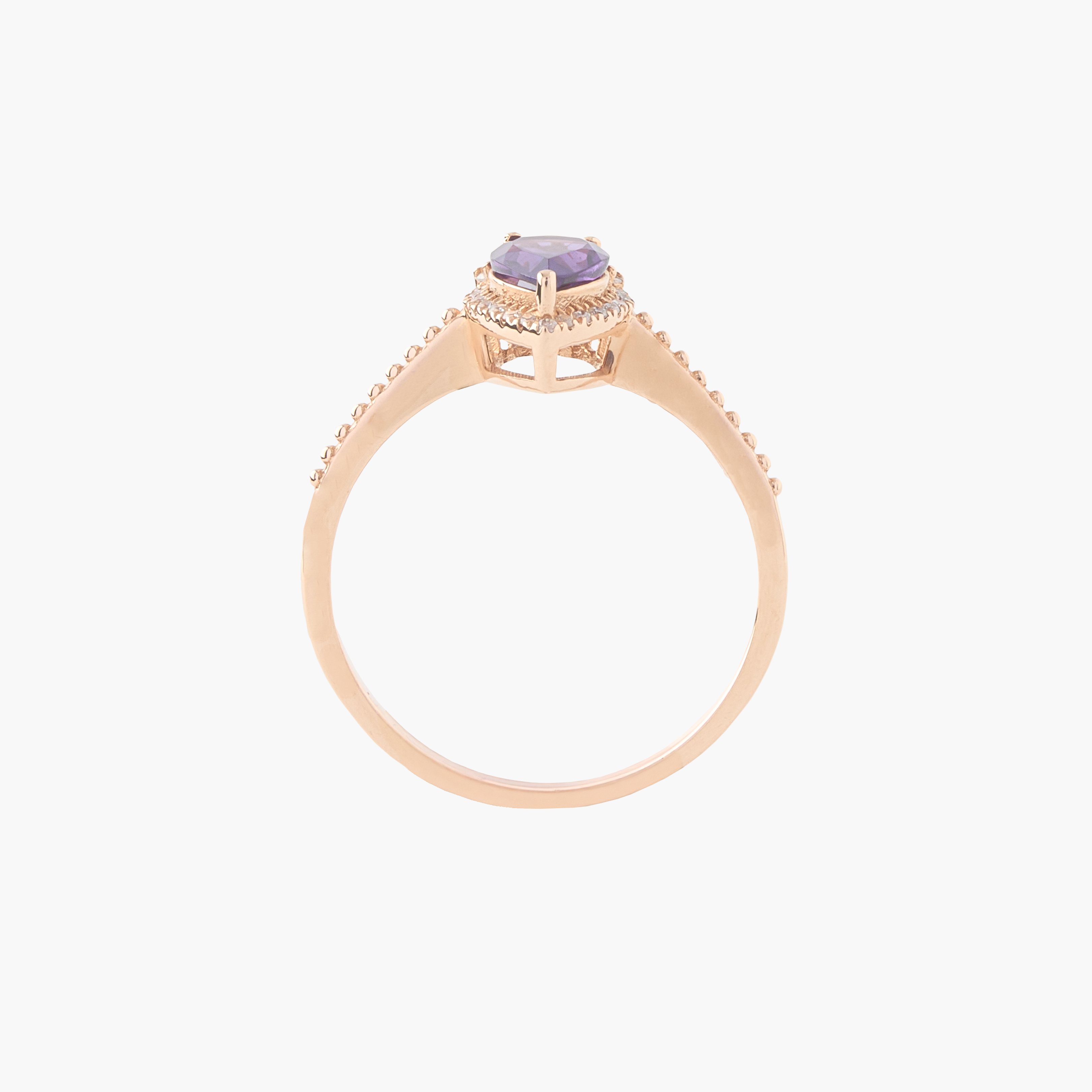 Anillo Amatista Con Diamantes 2