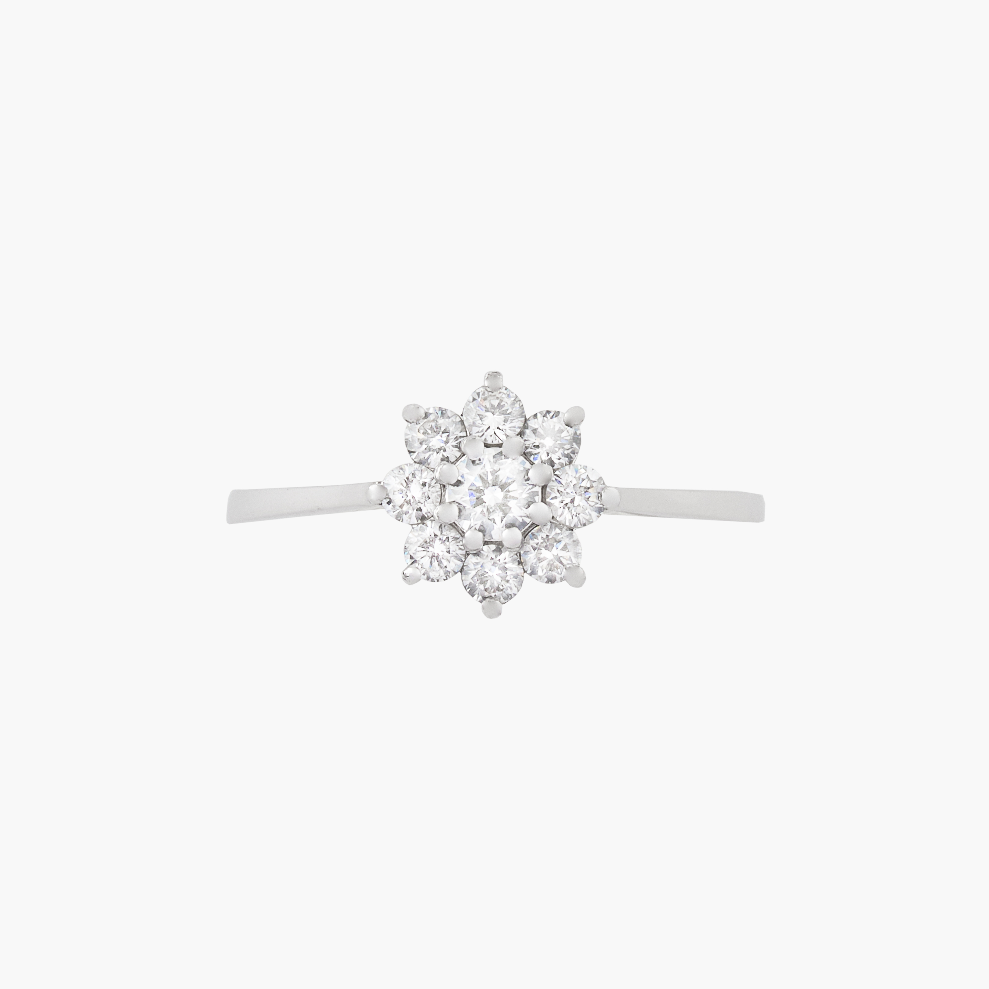 Anillo Diamantes Pavé en Flor 3