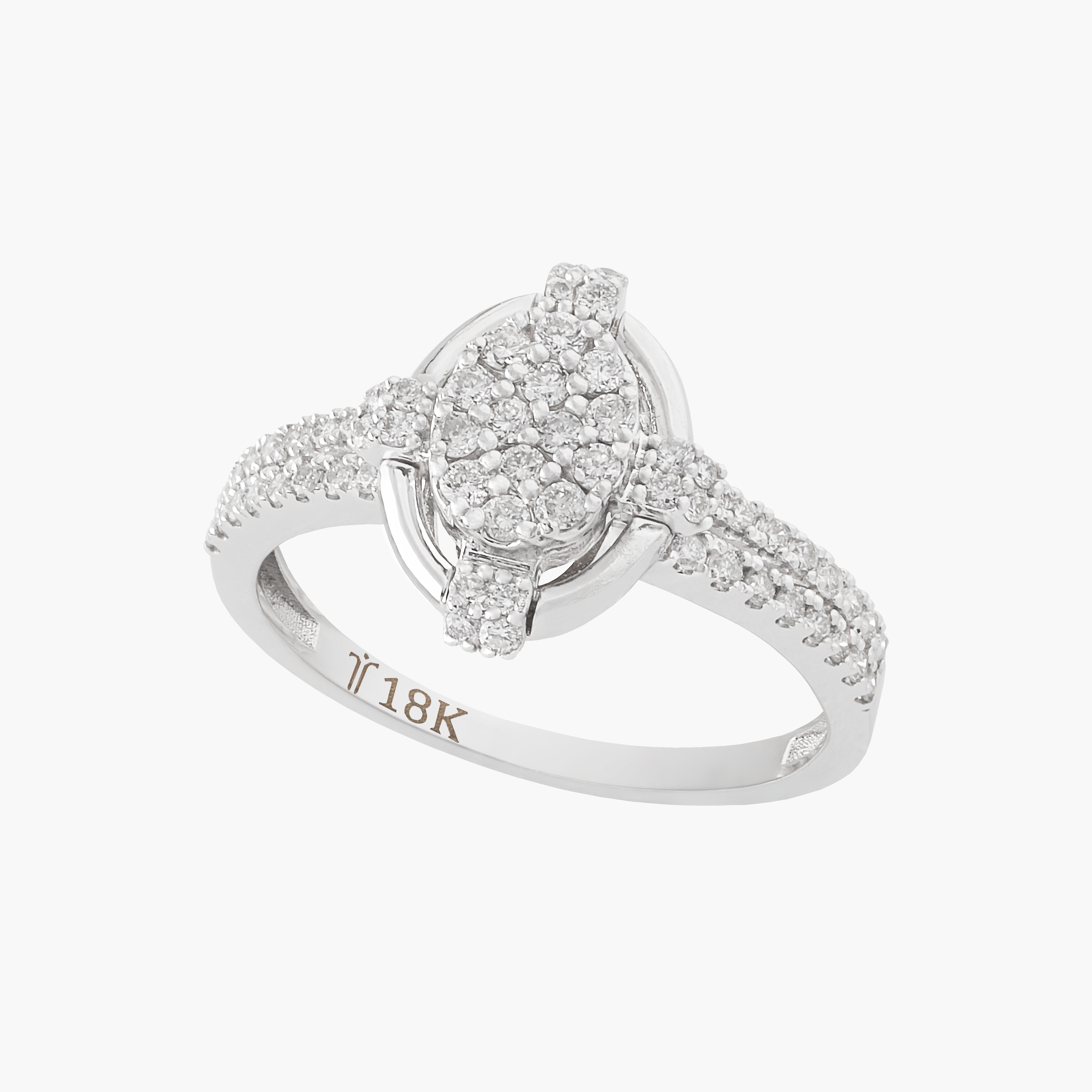 Anillo Diamantes Doble Hilera en Pave 1