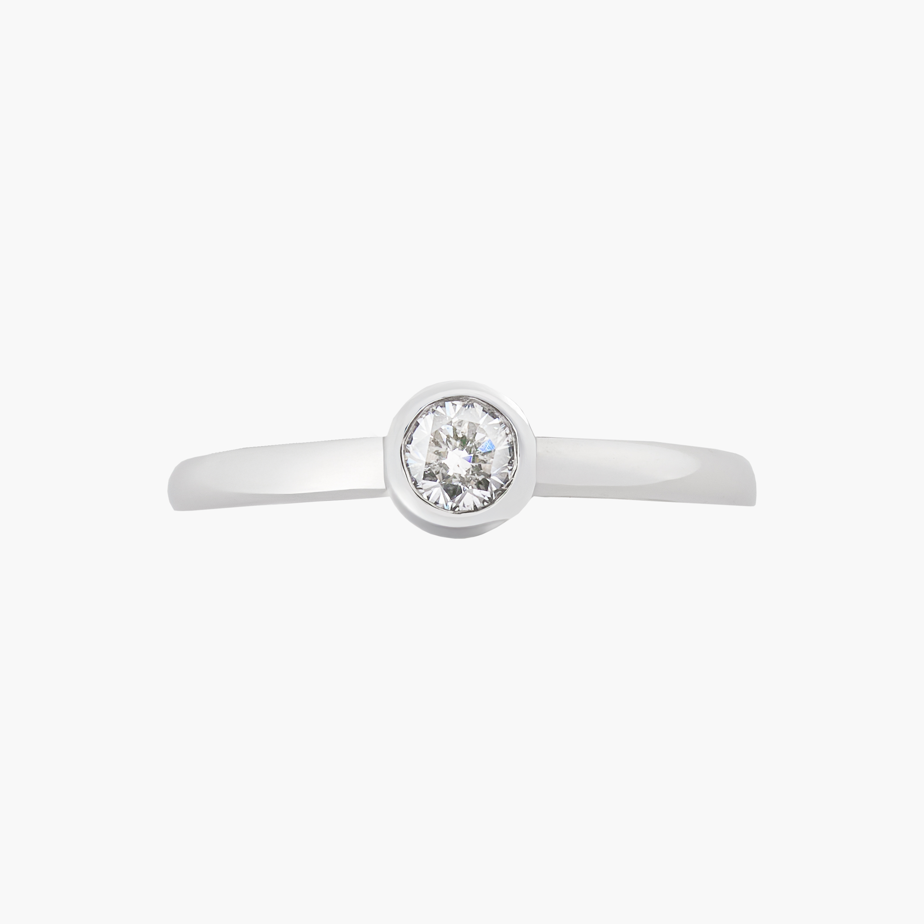 Anillo Diamante Solitario Punto Luz 3
