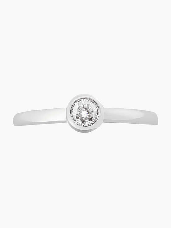Anillo Diamante Solitario Punto Luz 3