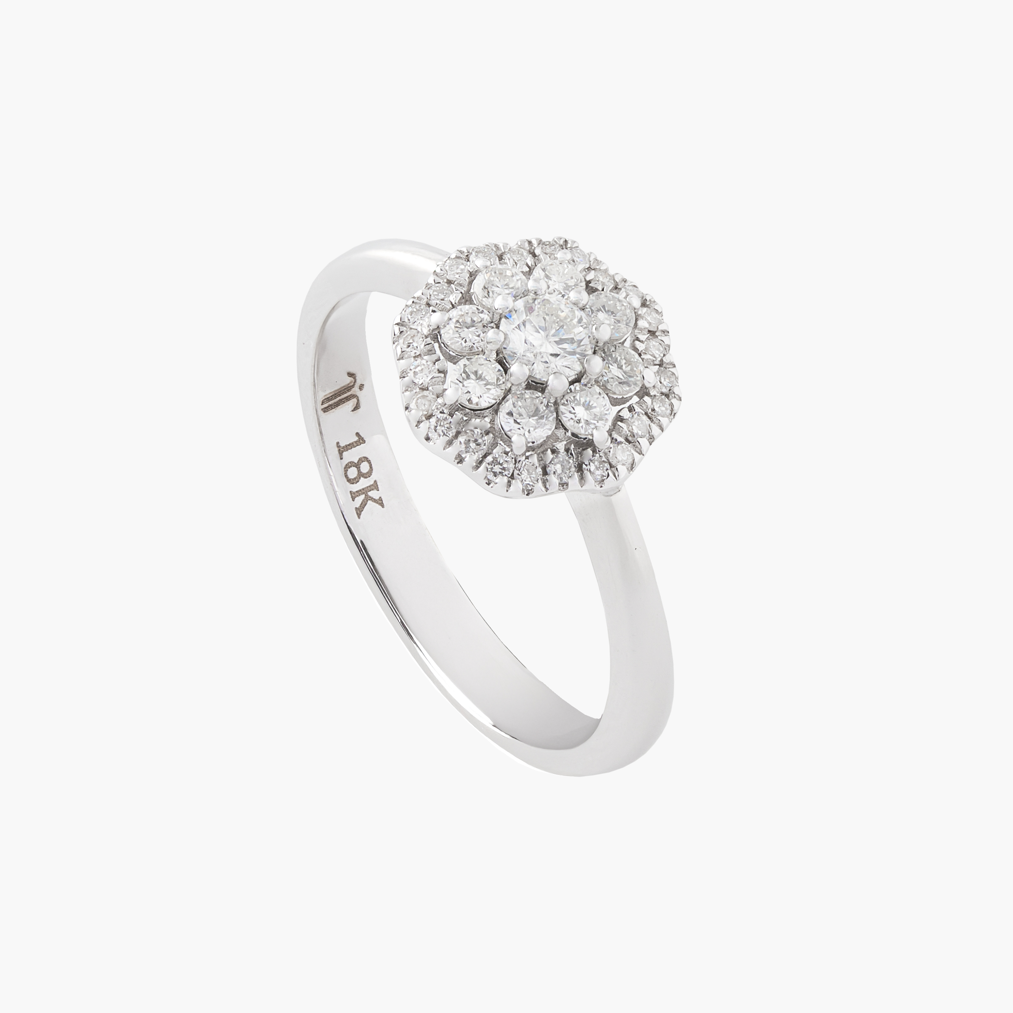 Anillo En Racimo Con Diamantes 1