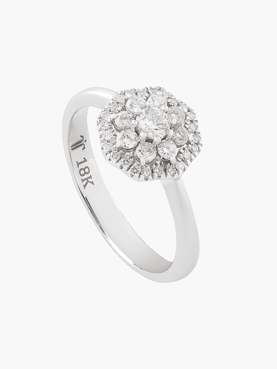 Anillo En Racimo Con Diamantes 1