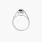 Anillo Verde Intenso Con  Diamantes - Miniatura 2