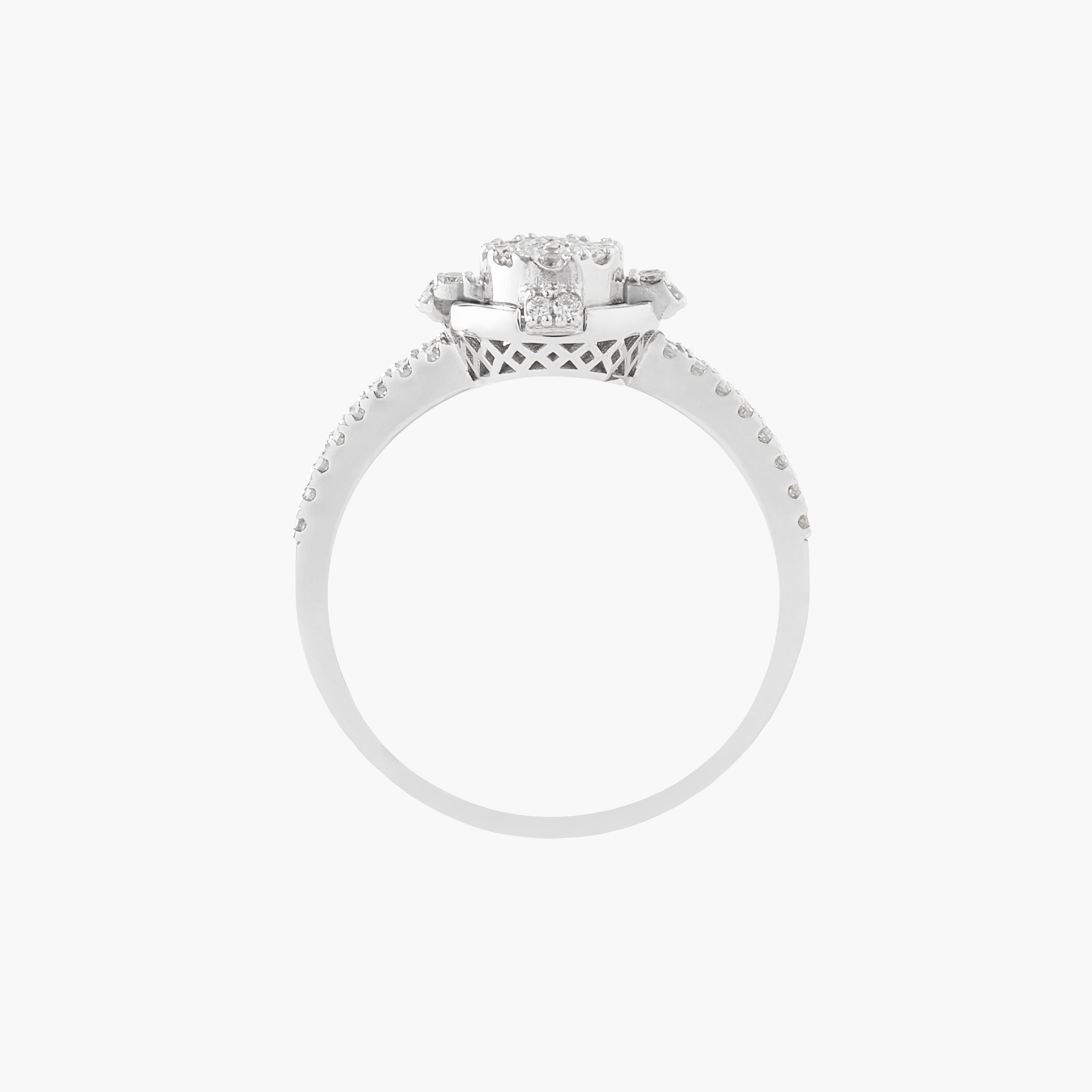 Anillo Diamantes Doble Hilera en Pave 2