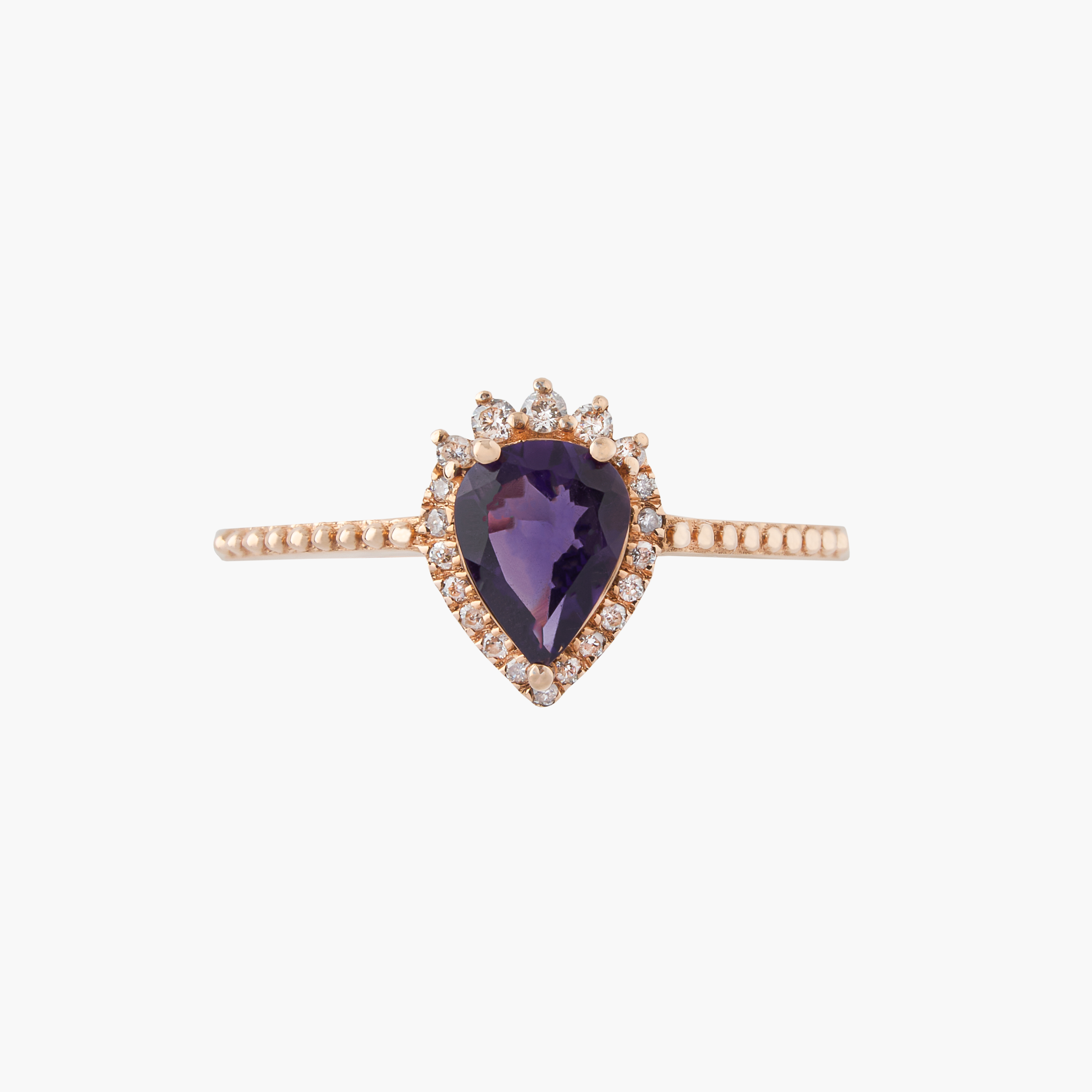 Anillo Amatista Con Diamantes 3