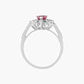 Anillo Rubí Con Racimo Diamantes - Miniatura 2