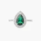 Anillo Verde Intenso Con  Diamantes - Miniatura 3