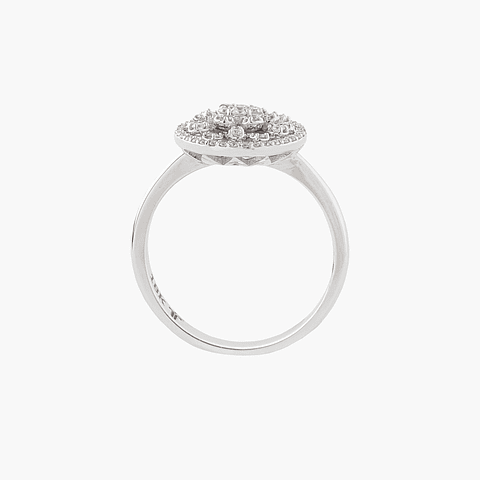 Anillo Diamantes Oro Blanco