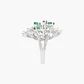 Anillo Diamantes Con Esmeraldas - Miniatura 3