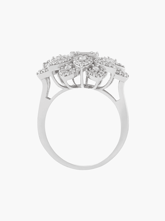 Anillo Floral De Diamantes 2