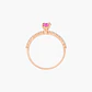 Anillo  Rosa Ovalado Con  Diamantes - Miniatura 2