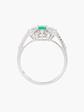 Anillo Esmeralda Con Racimo Diamantes - Miniatura 2