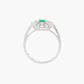Anillo Esmeralda Con Racimo Diamantes - Miniatura 2