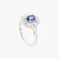 Anillo Zafiro Con Racimo Diamantes - Miniatura 1