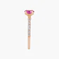 Anillo  Rosa Ovalado Con  Diamantes - Miniatura 3