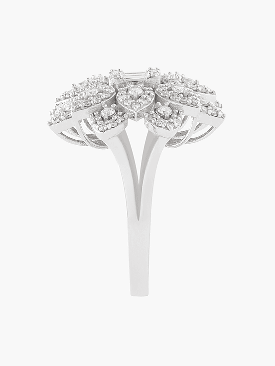 Anillo Floral De Diamantes 3