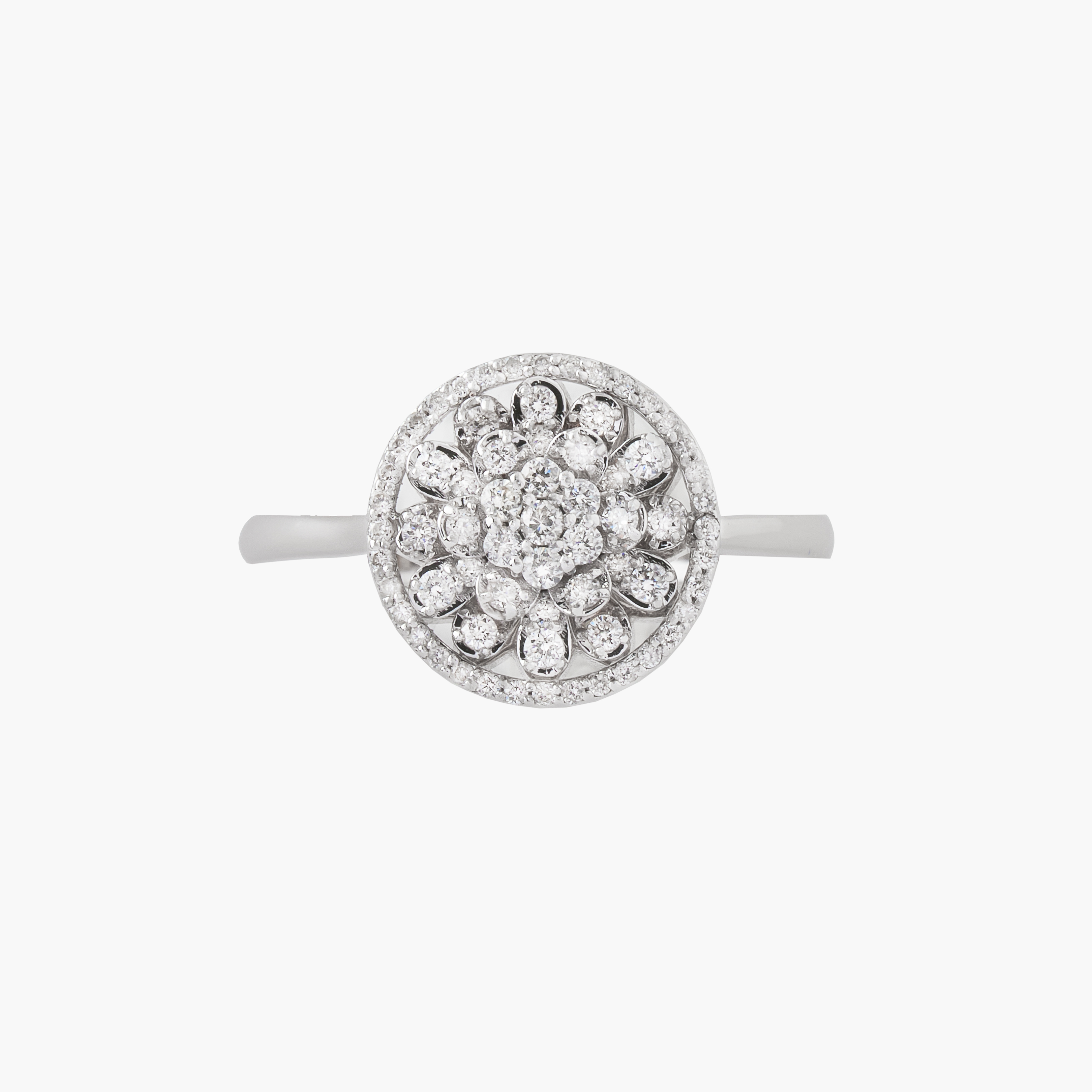 Anillo Diamantes Oro Blanco 3