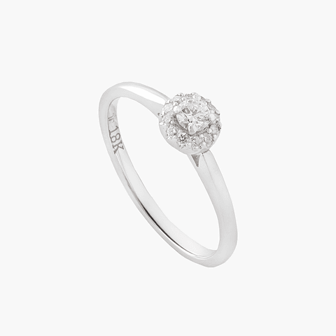 Anillo Solitario Con Brillantes