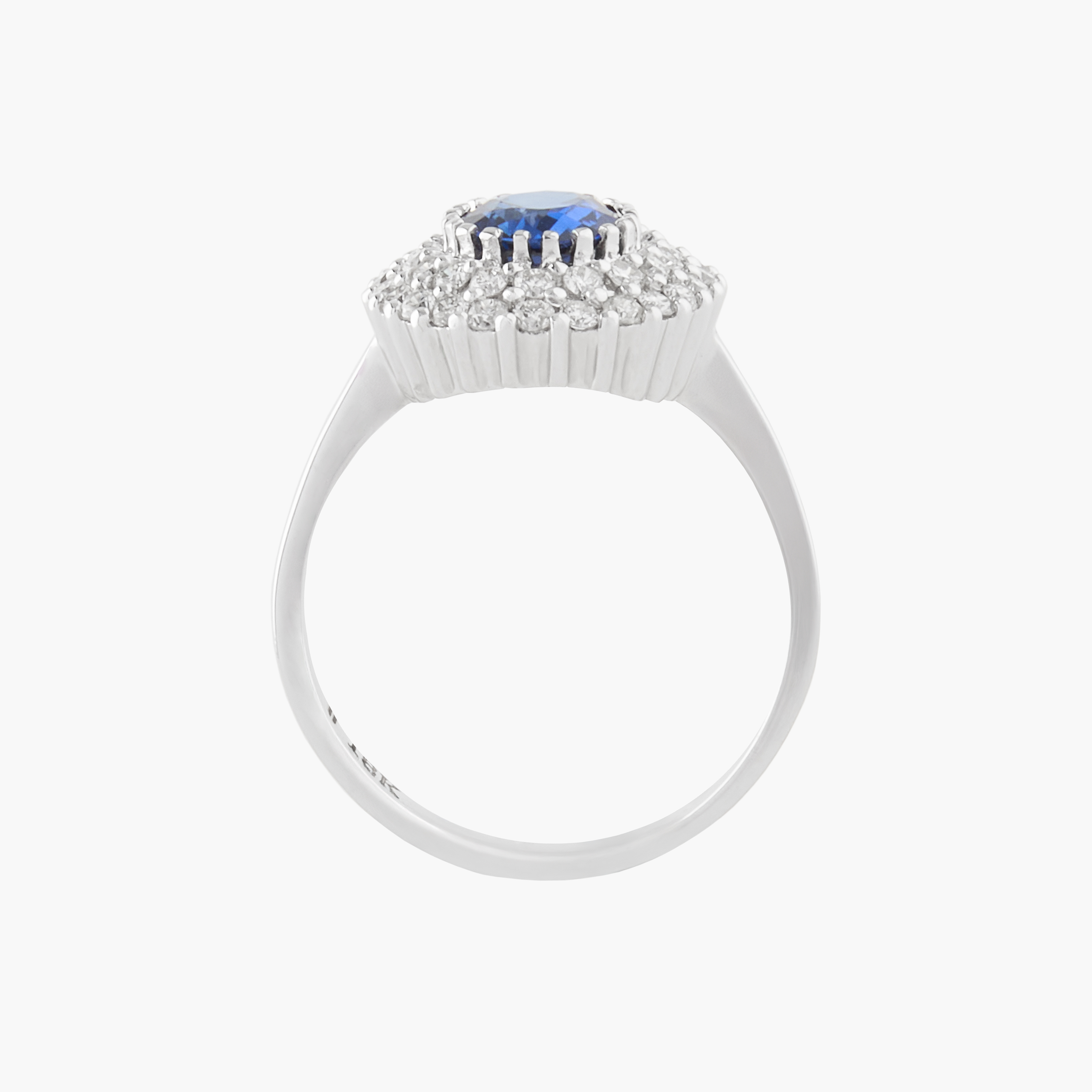 Anillo Zafiro Ovalado Diamantes 2