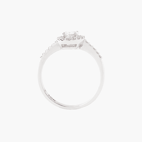 Anillo Diamante Ovalado En Halo