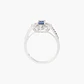 Anillo Zafiro Con Racimo Diamantes - Miniatura 2