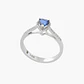 Anillo Zafiro Corazon Con Diamantes - Miniatura 1