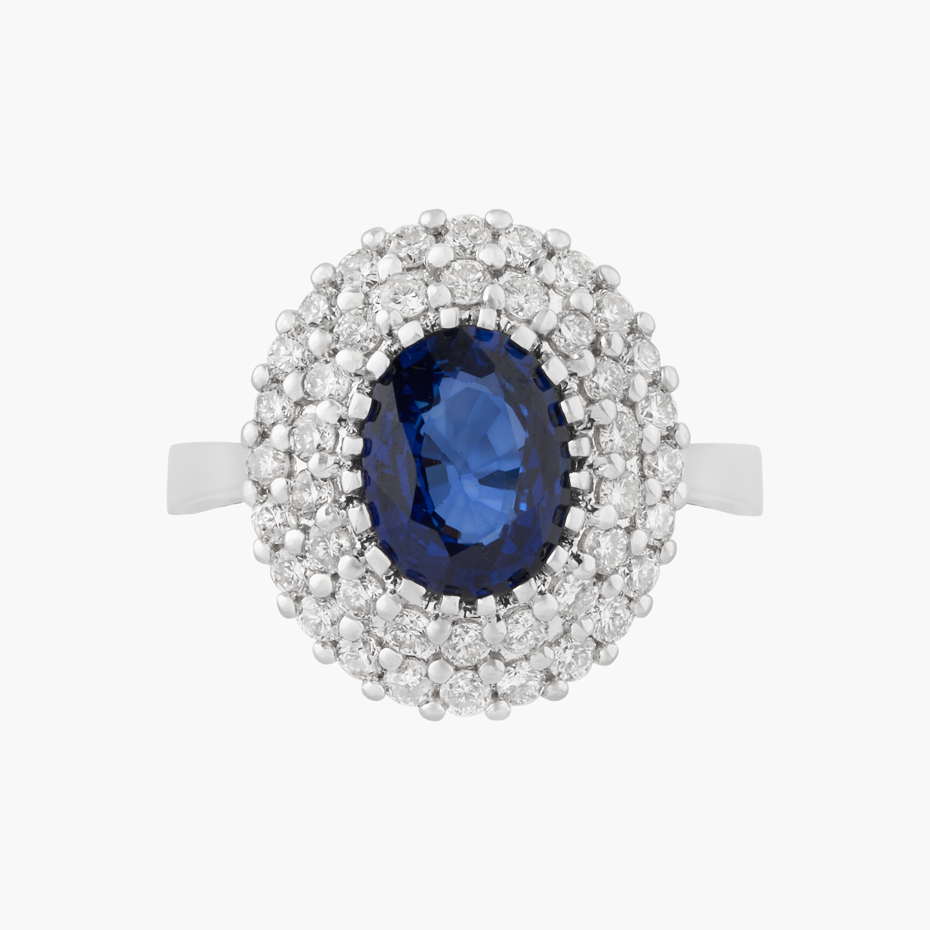 Anillo Zafiro Ovalado Diamantes 3