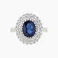 Anillo Zafiro Ovalado Diamantes - Miniatura 3