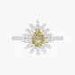 Anillo Cuarzo Limón Con Diamantes - Miniatura 3