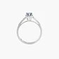 Anillo Zafiro Corazon Con Diamantes - Miniatura 2