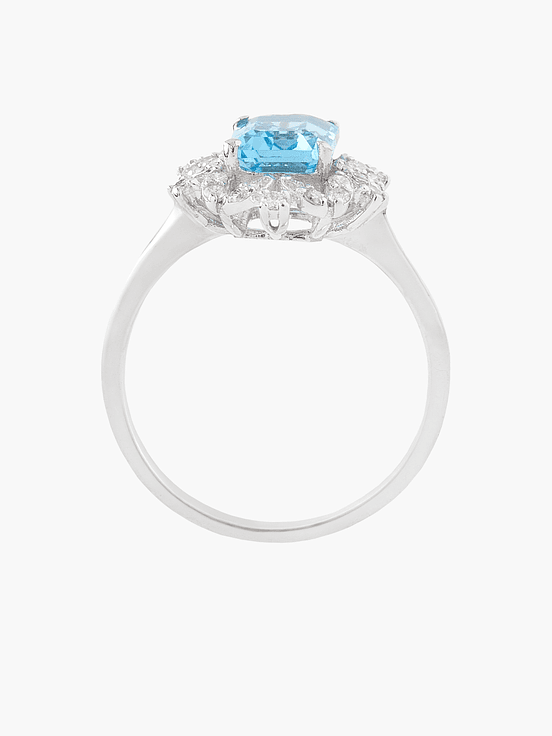 Anillo Topacio  Con  Diamantes 2