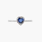 Anillo Zafiro Corazon Con Diamantes - Miniatura 3