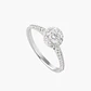 Anillo Solitario Con Racimo Diamantes - Miniatura 1