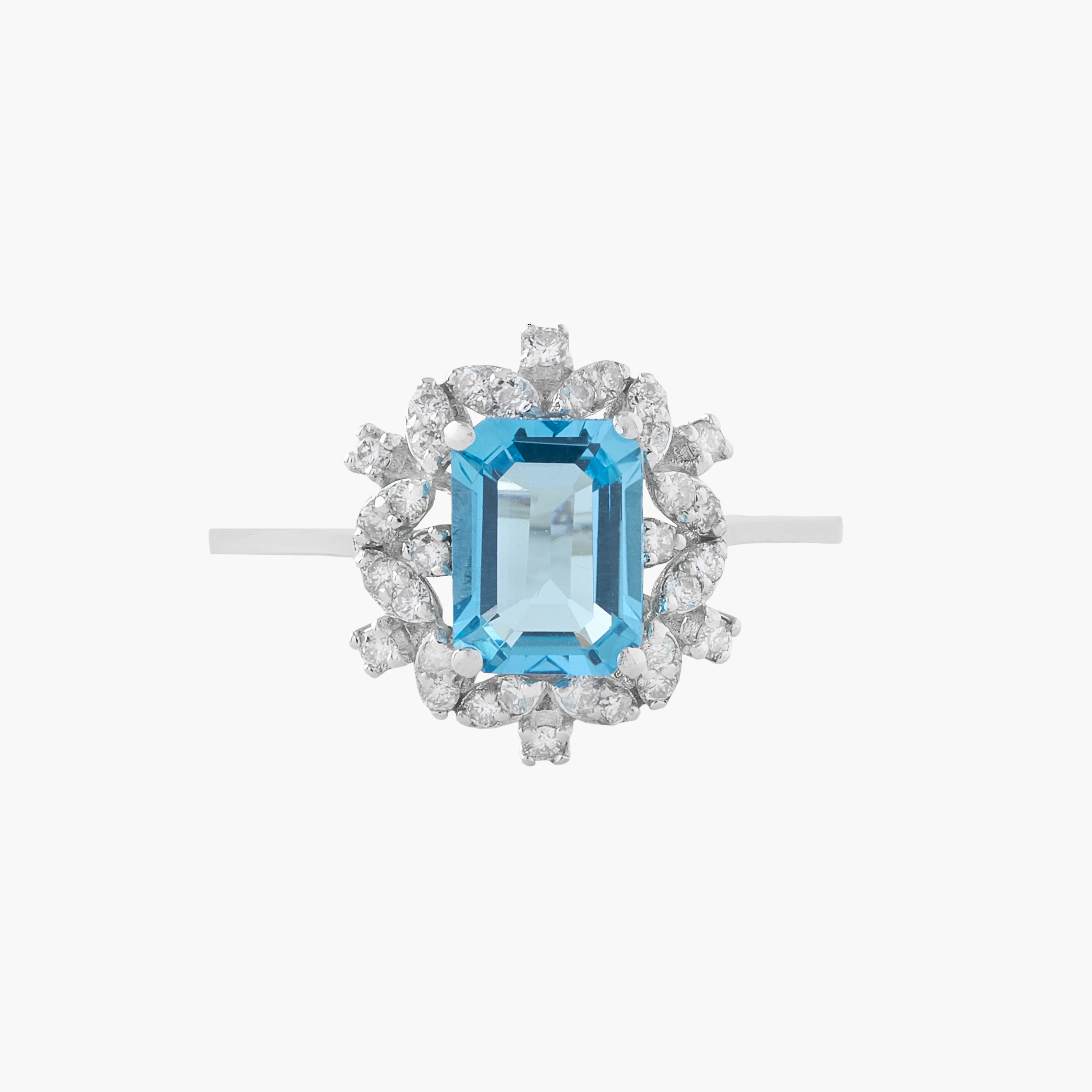 Anillo Topacio  Con  Diamantes 3