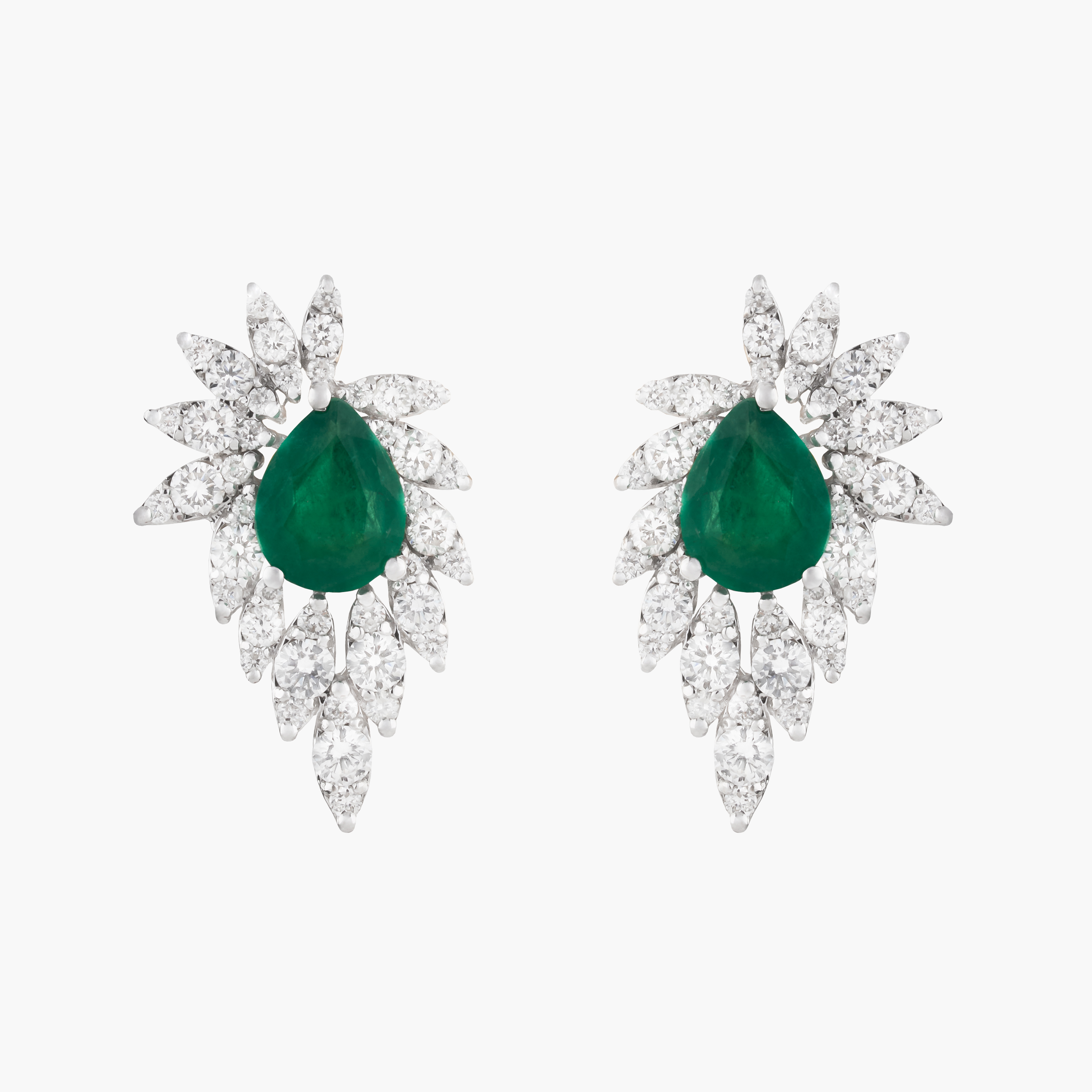 Aros Diamantes Con Esmeraldas 1