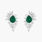Aros Diamantes Con Esmeraldas - Miniatura 1