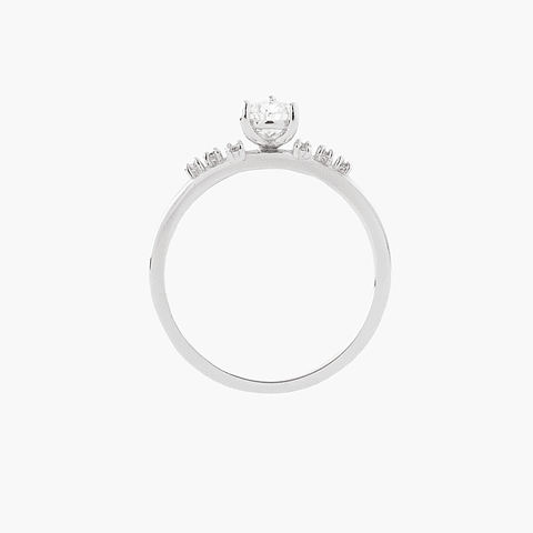 Anillo Solitario Diamante Corte Pera