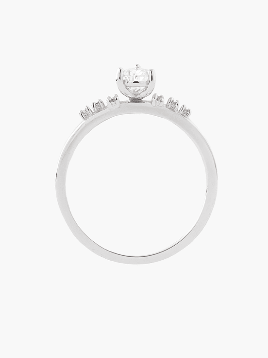 Anillo Solitario Diamante Corte Pera 2