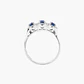 Anillo Trilogía Zafiros  Y Diamantes - Miniatura 2