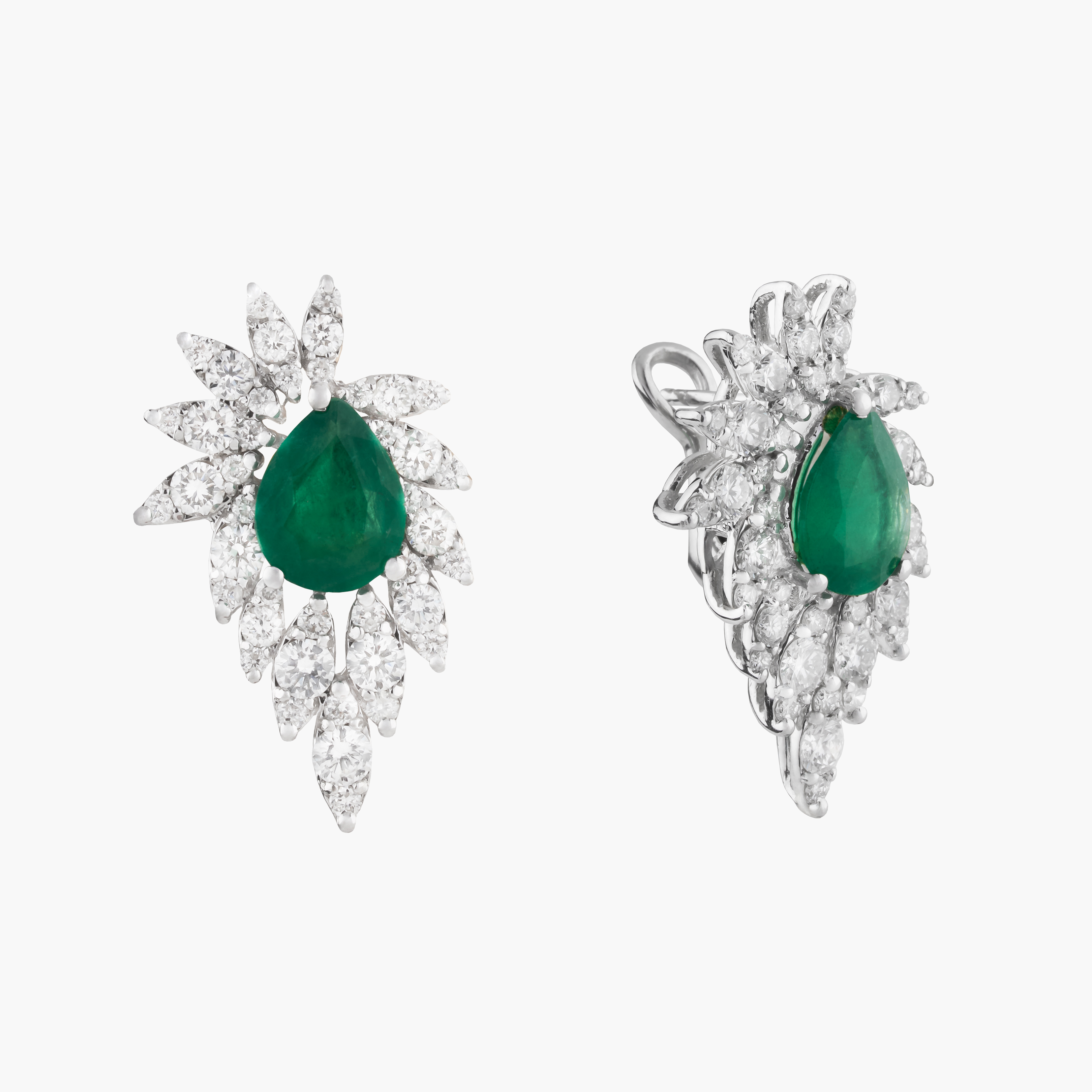 Aros Diamantes Con Esmeraldas 2