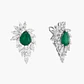 Aros Diamantes Con Esmeraldas - Miniatura 2