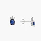 Aros Zafiro Ovalado con Diamantes - Miniatura 2