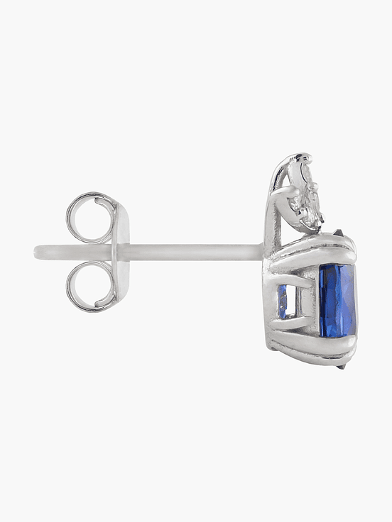 Aros Zafiro Ovalado con Diamantes 3