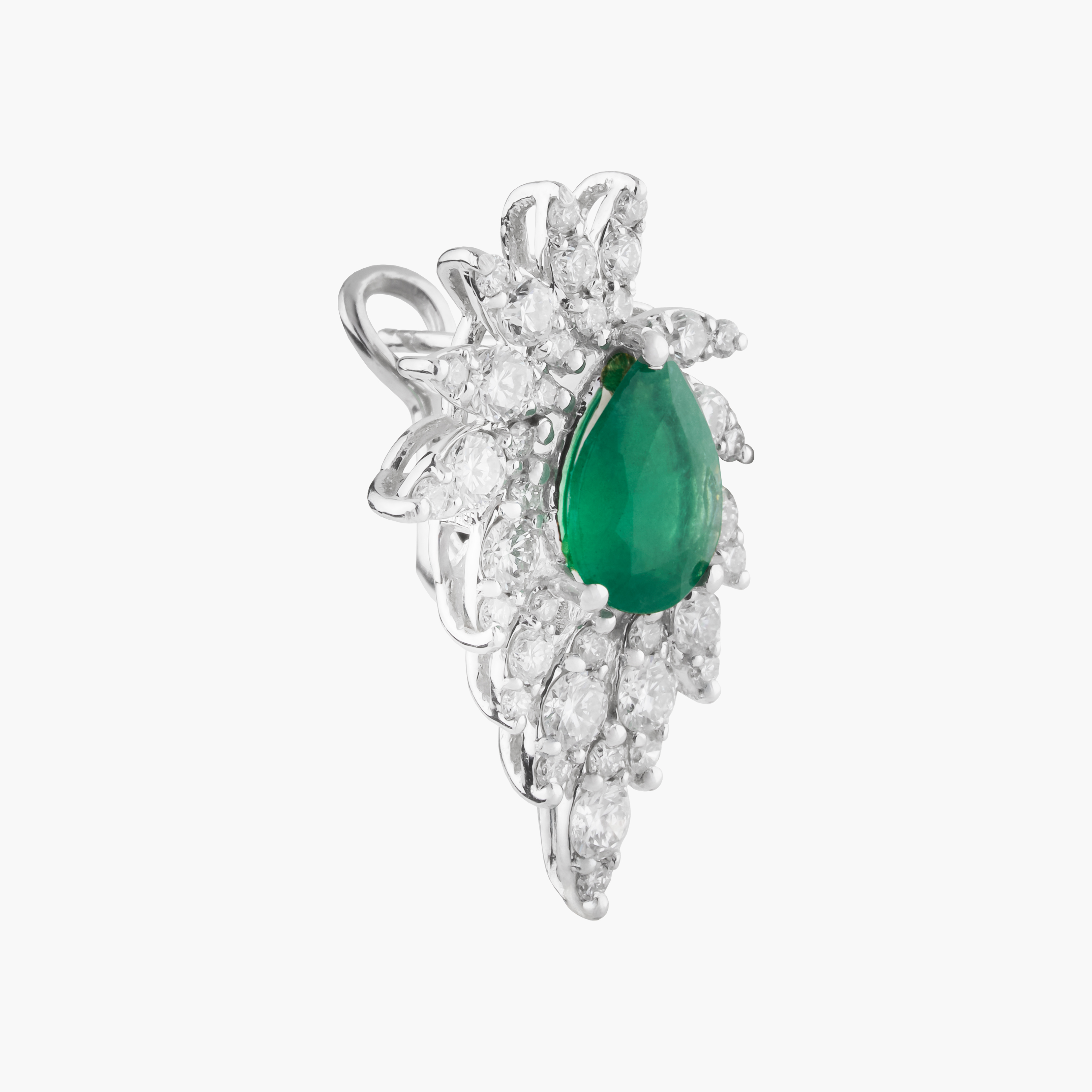 Aros Diamantes Con Esmeraldas 3