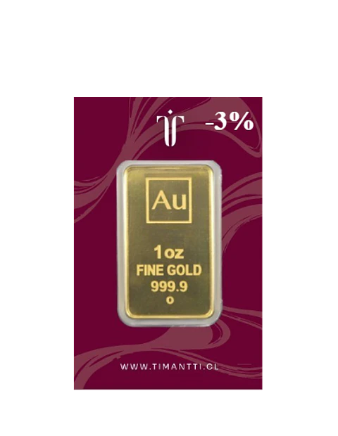 Lingote 1 Onza 24K  $4.509.500 ($4.665.000)